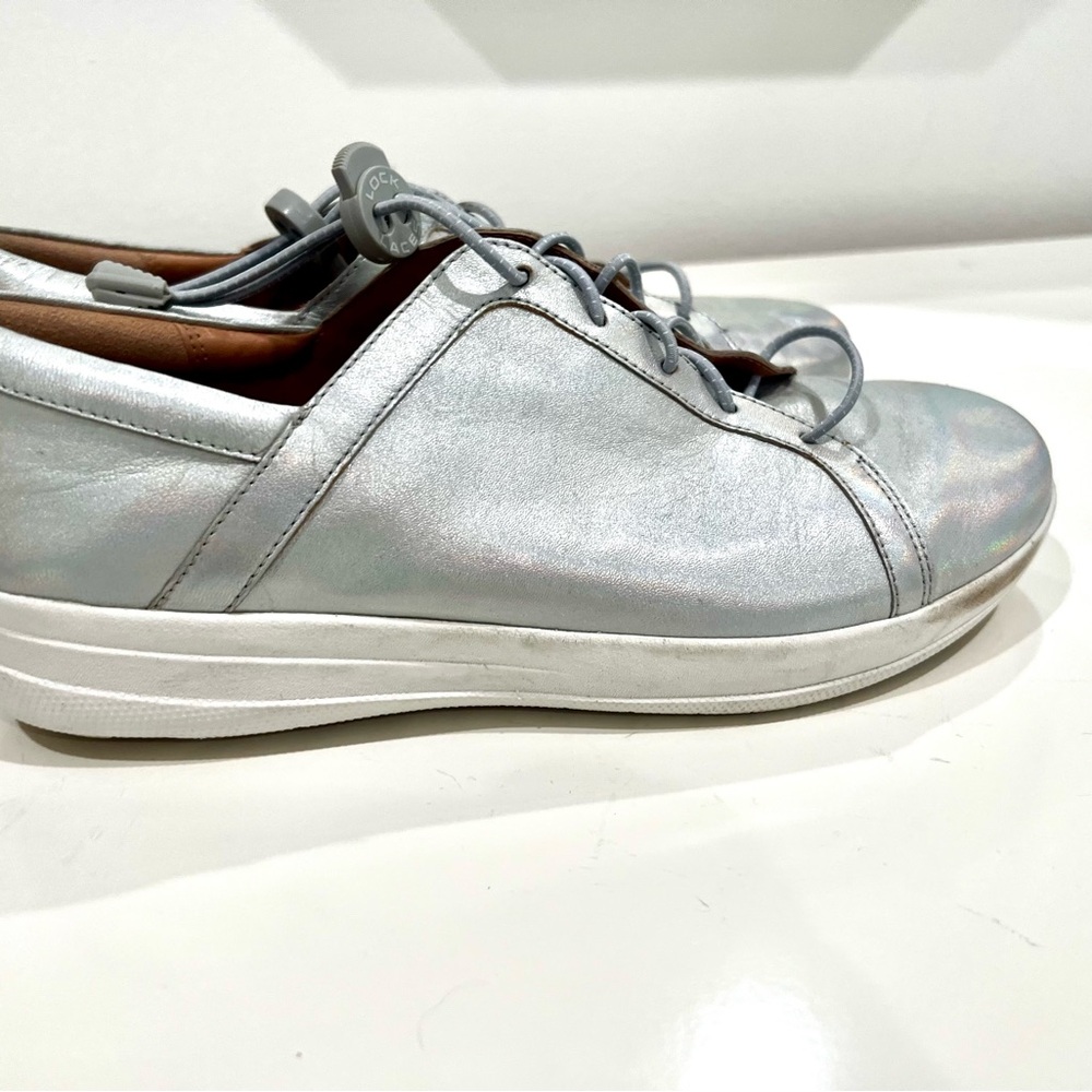 Fitflop Silver Sneakers size 10 - Picture 2 of 6